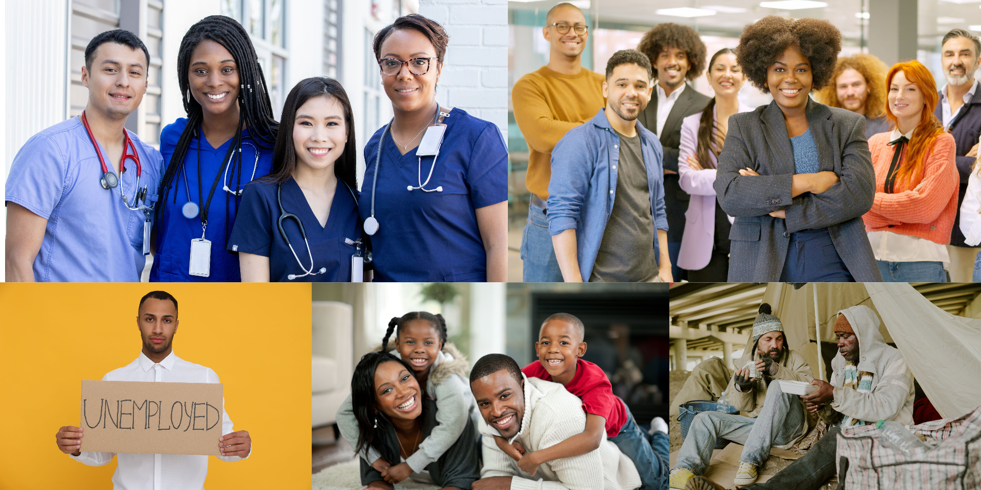 Diverse workforce professionals